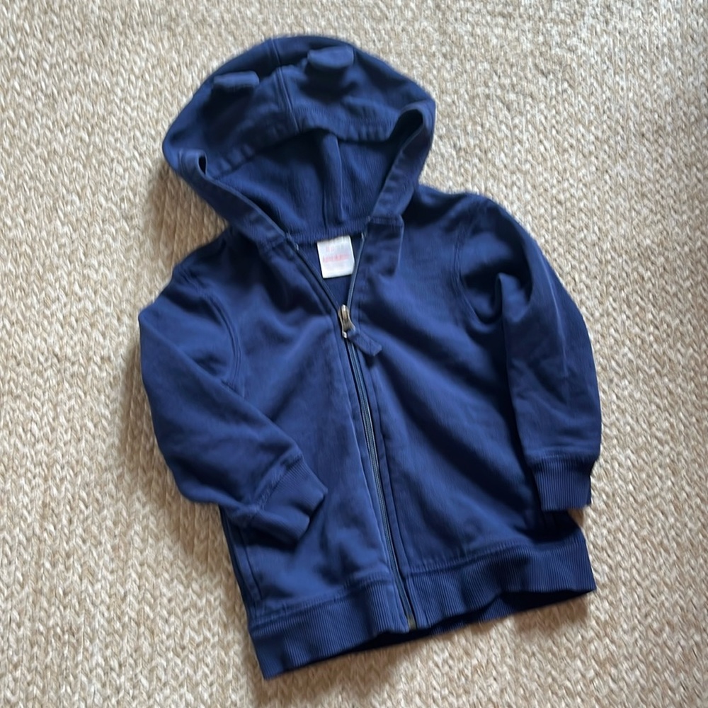 Hanna Andersson | Bright Basics Bear Hoodie | size 90  (3T)